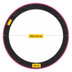 4FIZJO Piankowa osłona na sprężyny trampoliny 10FT Czarny / Różowy Clearance