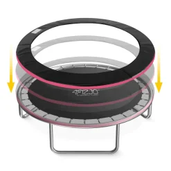 4FIZJO Piankowa osłona na sprężyny trampoliny 8FT Czarny / Różowy