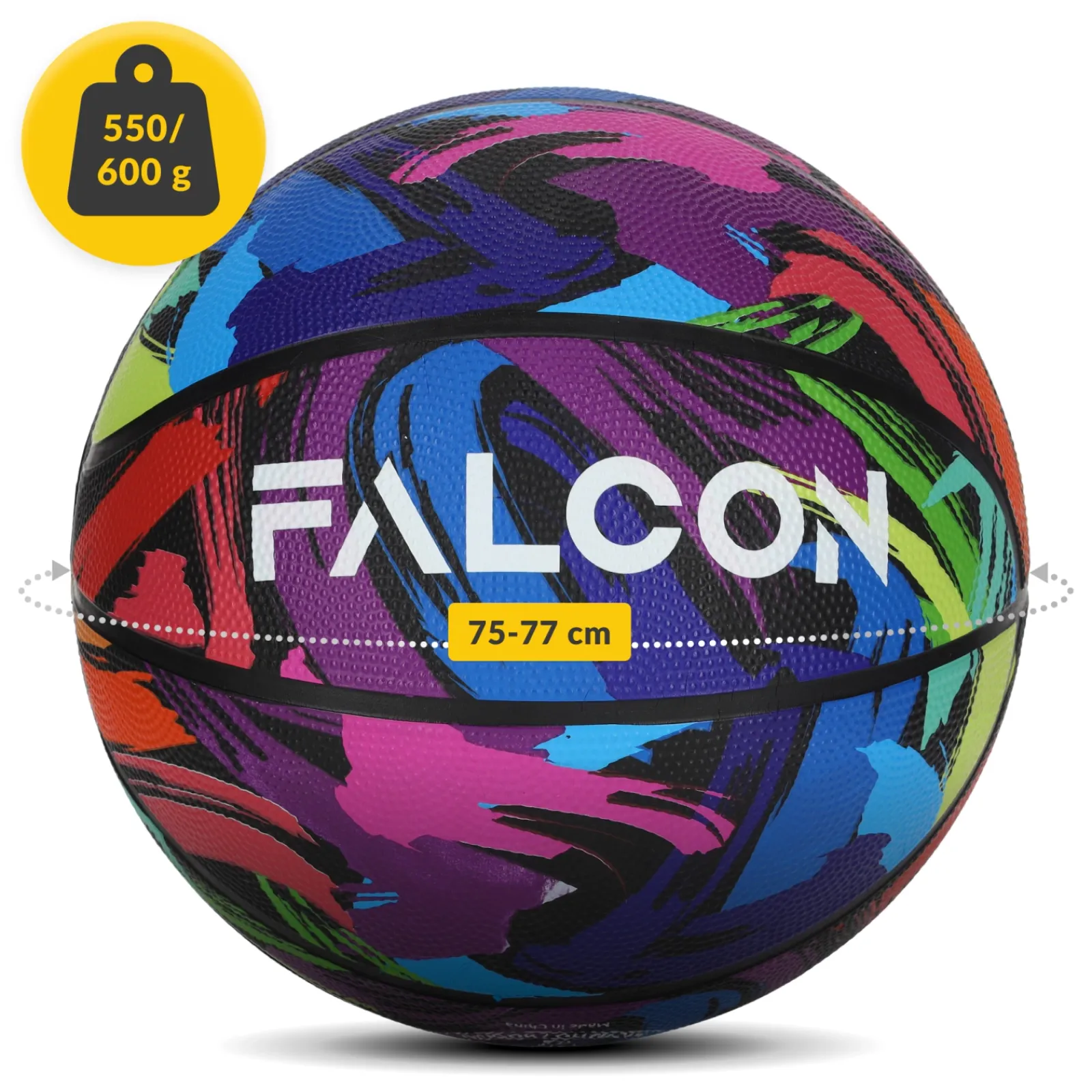 4FIZJO Piłka do koszykówki Falcon rozmiar 7 wielokolorowa New