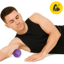 4FIZJO Piłka do masażu Lacrosse Massage Ball fioletowa New