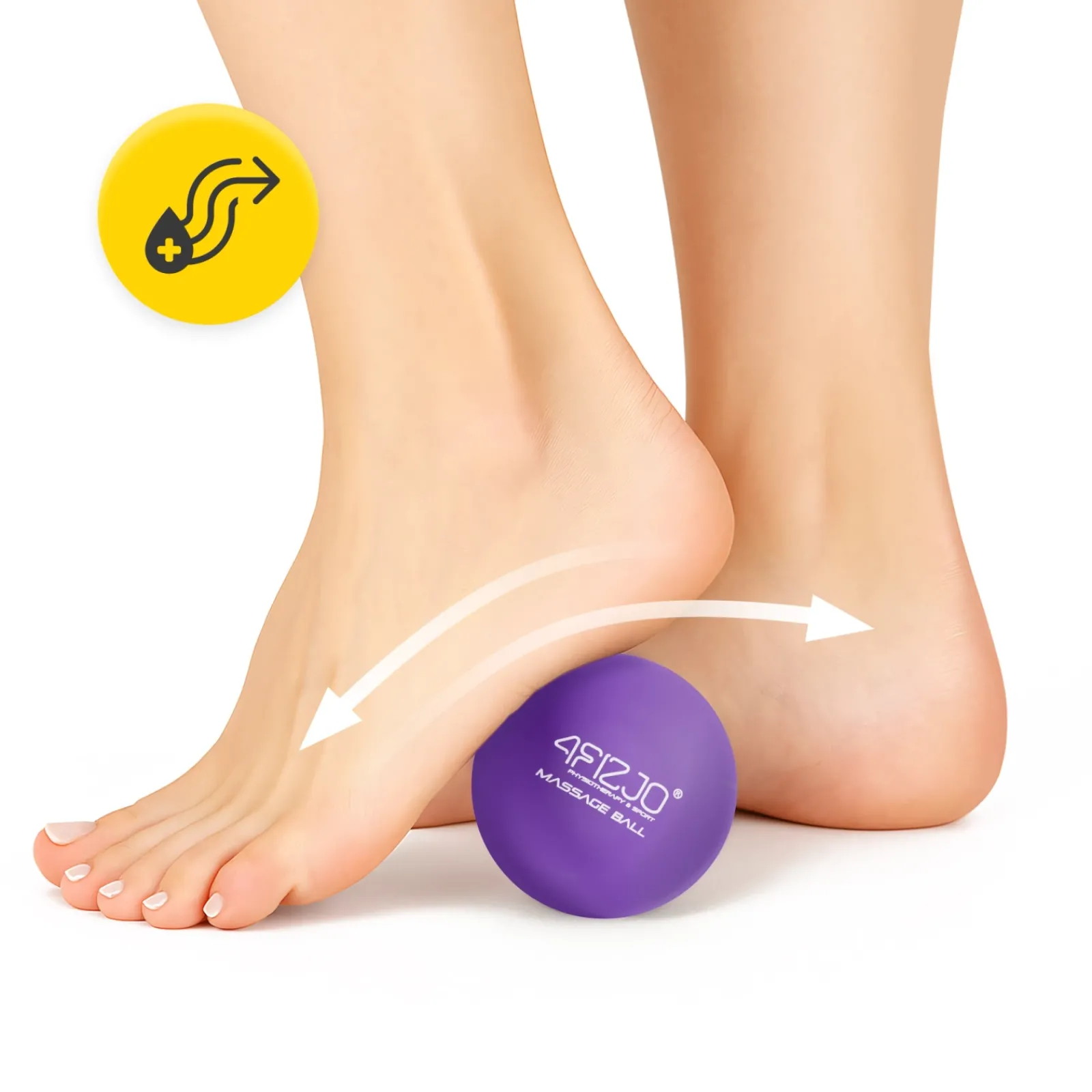 4FIZJO Piłka do masażu Lacrosse Massage Ball fioletowa New