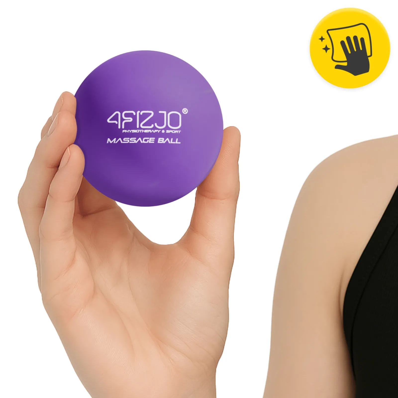 4FIZJO Piłka do masażu Lacrosse Massage Ball fioletowa New