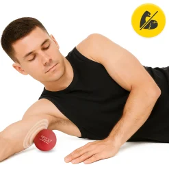 4FIZJO Piłka do masażu Lacrosse Massage Ball czerwona Best
