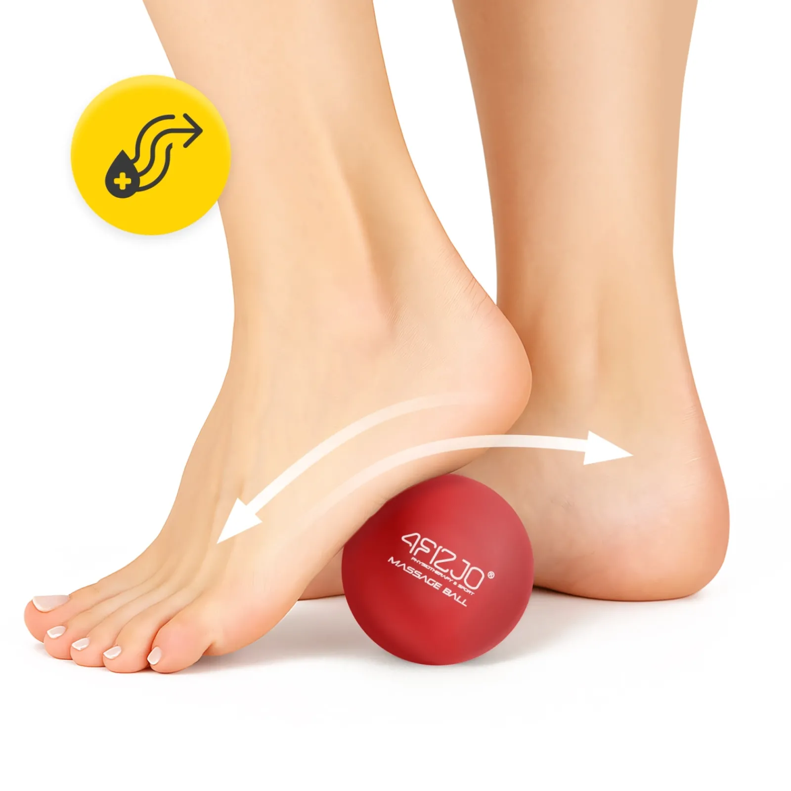 4FIZJO Piłka do masażu Lacrosse Massage Ball czerwona Best