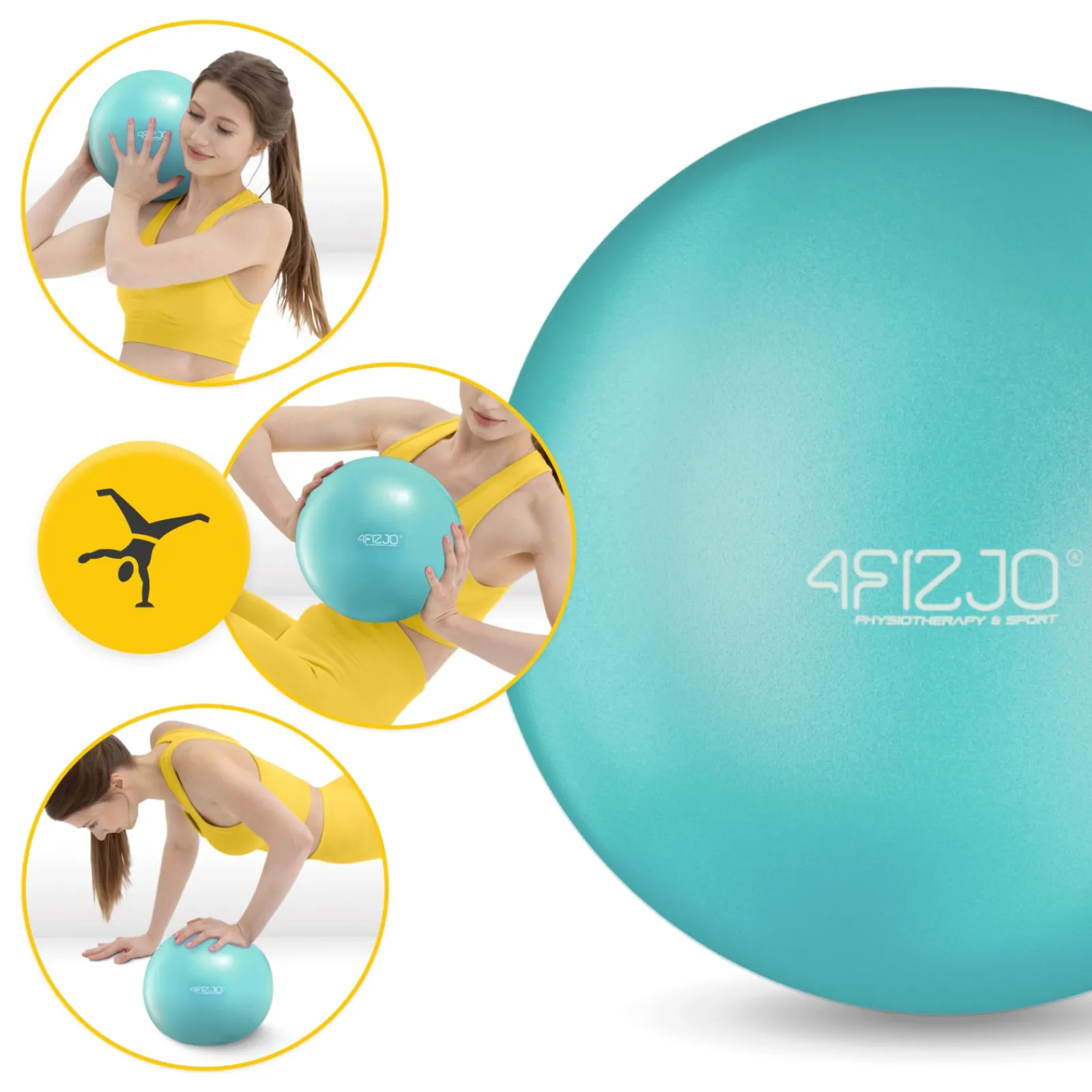 4FIZJO Piłka do pilatesu i rehabilitacji 22 cm miętowa Discount