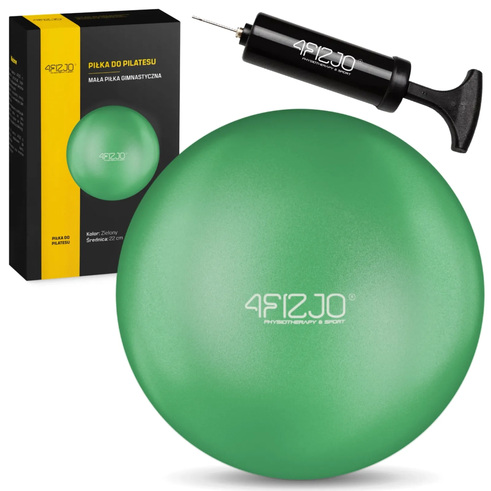 4FIZJO Piłka do pilatesu i rehabilitacji 22 cm zielona Clearance
