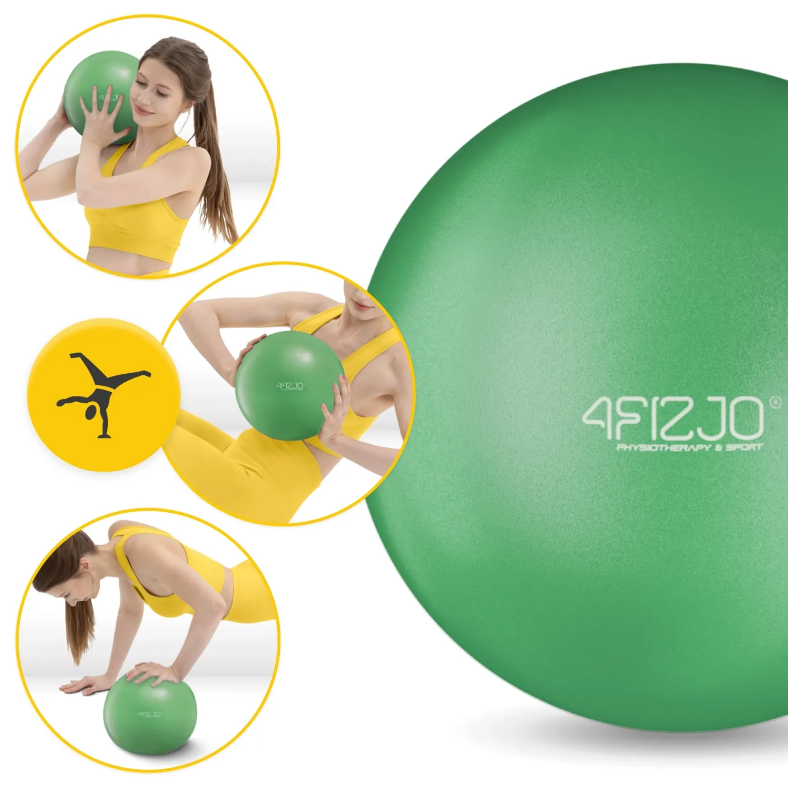 4FIZJO Piłka do pilatesu i rehabilitacji 22 cm zielona Clearance