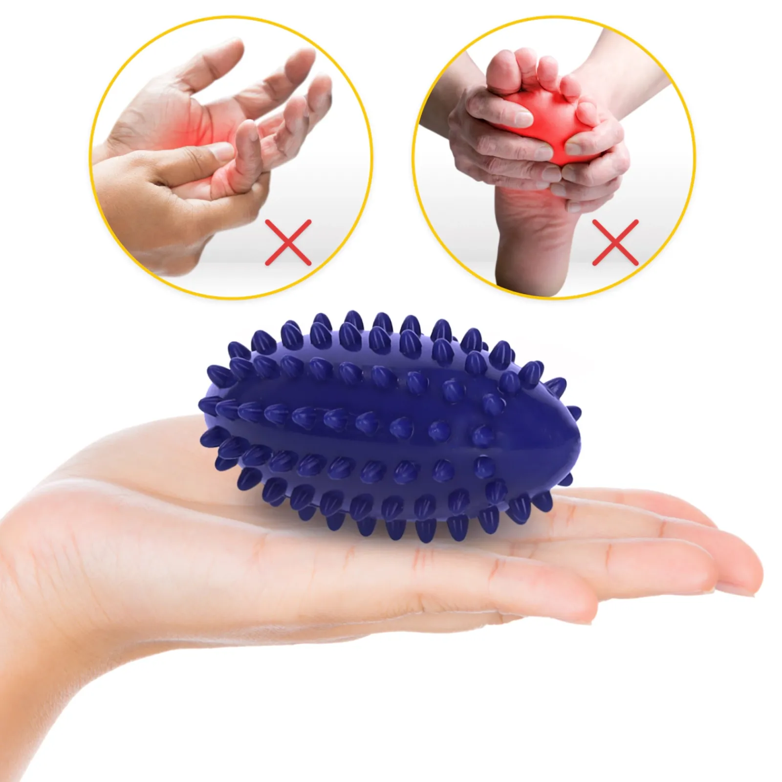 4FIZJO Piłka fasolka sensoryczna do masażu niebieska Discount