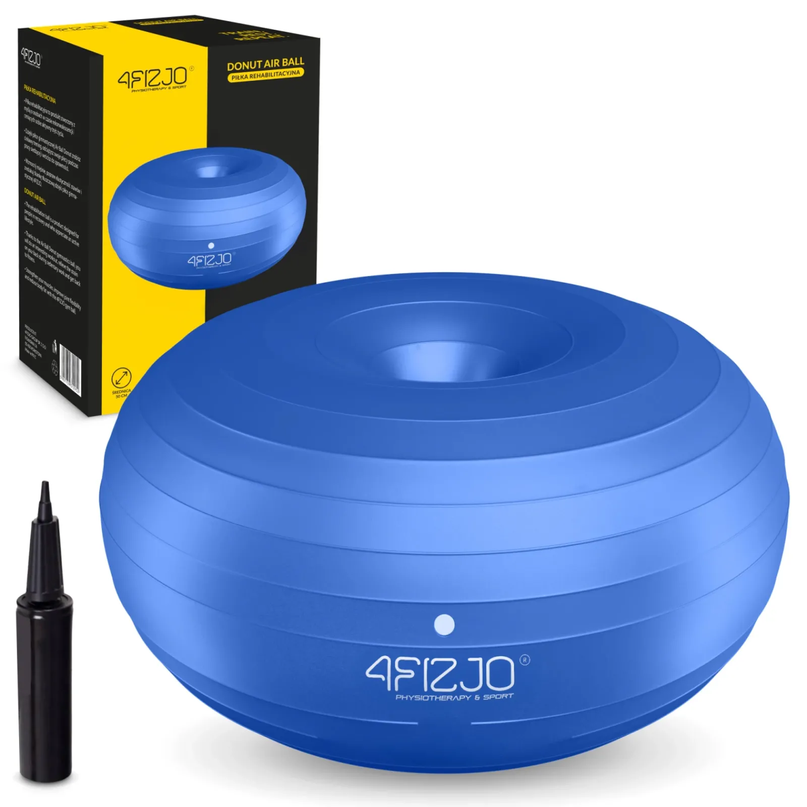 4FIZJO Piłka gimnastyczna DONUT AIR BALL niebieska Online