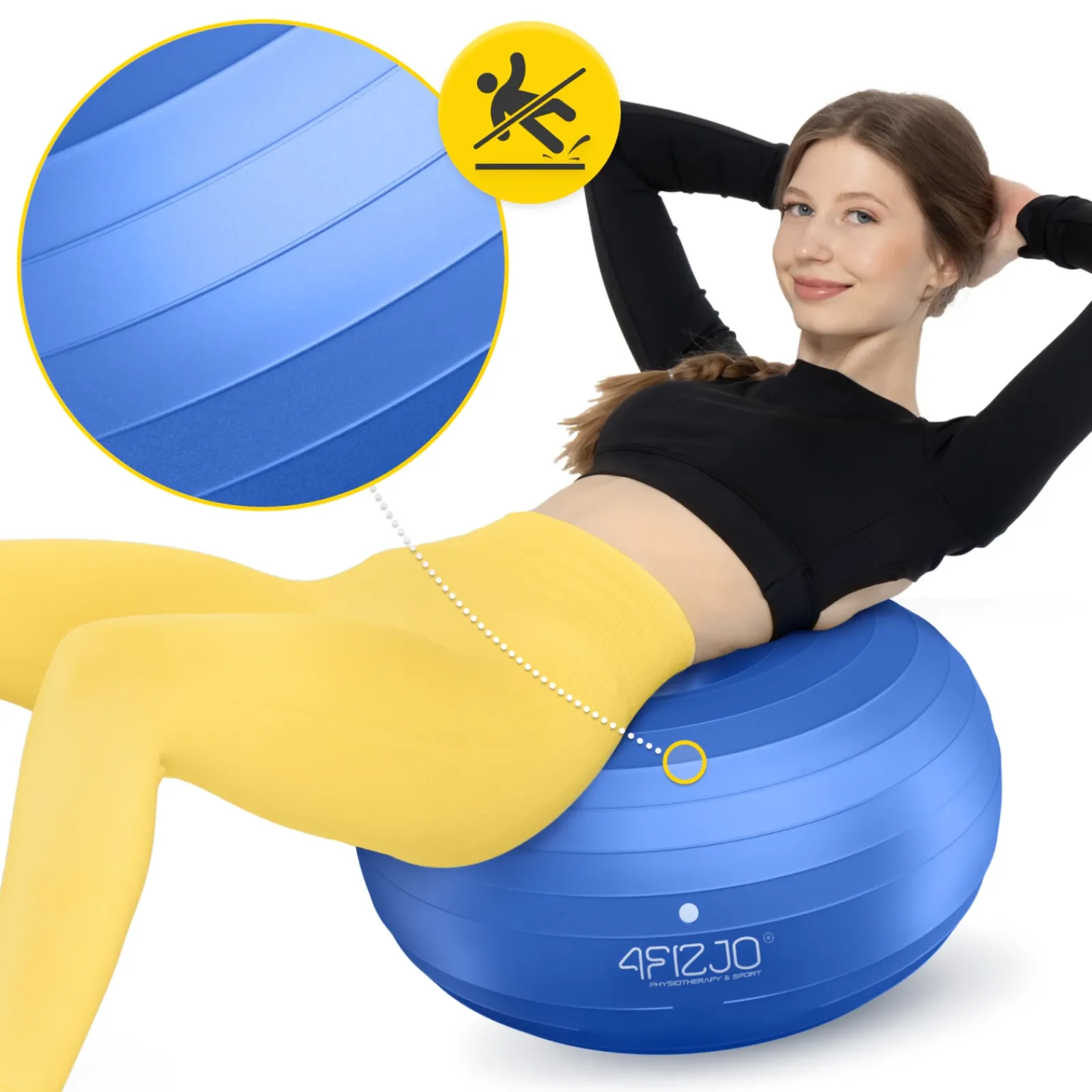 4FIZJO Piłka gimnastyczna DONUT AIR BALL niebieska Online