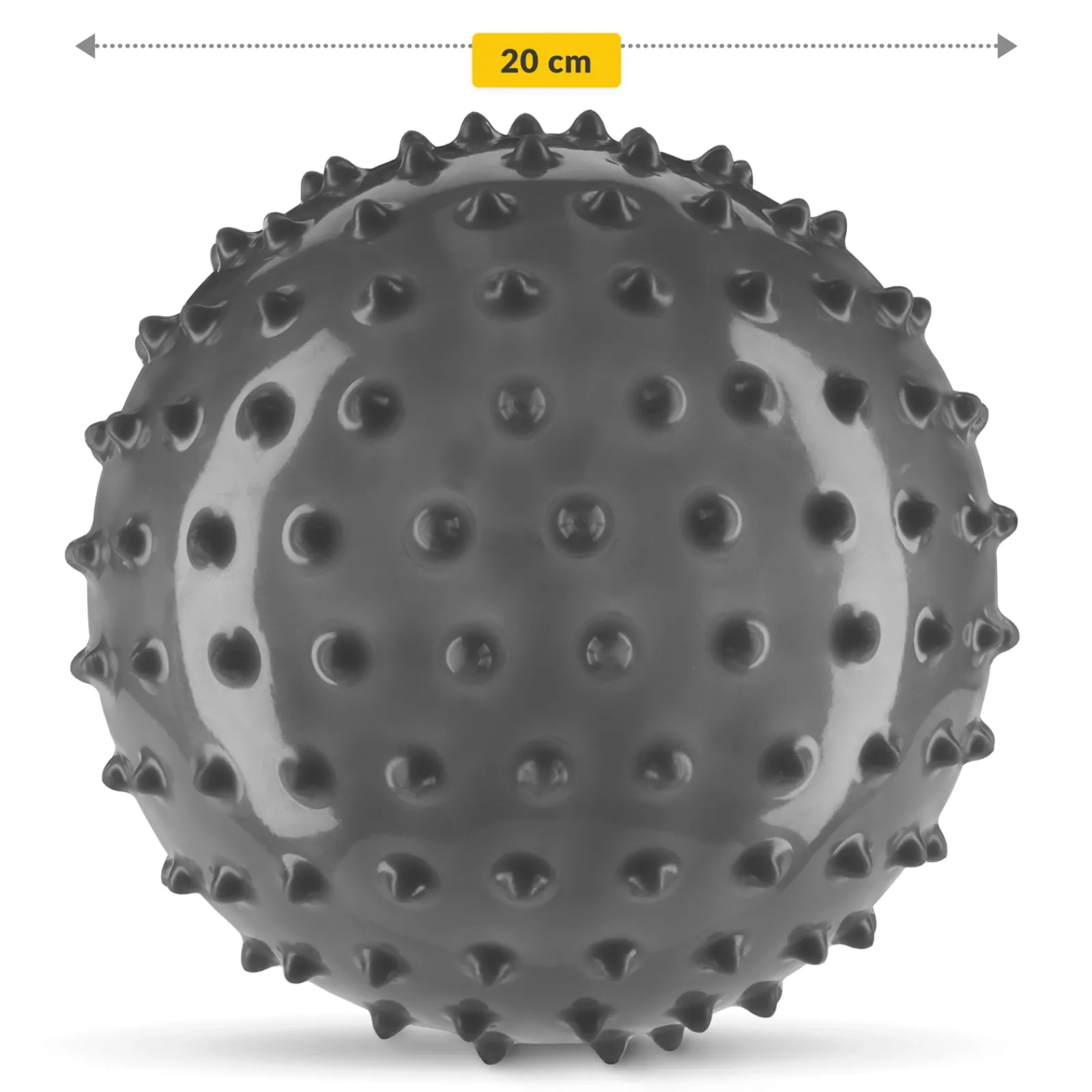4FIZJO Piłka rehabilitacyjna z kolcami 20 cm szara New
