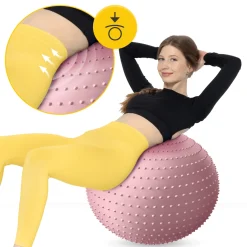 4FIZJO Piłka rehabilitacyjna z kolcami 65 cm różowa