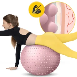 4FIZJO Piłka rehabilitacyjna z kolcami 65 cm różowa