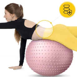 4FIZJO Piłka rehabilitacyjna z kolcami 65 cm różowa
