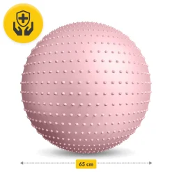 4FIZJO Piłka rehabilitacyjna z kolcami 65 cm różowa