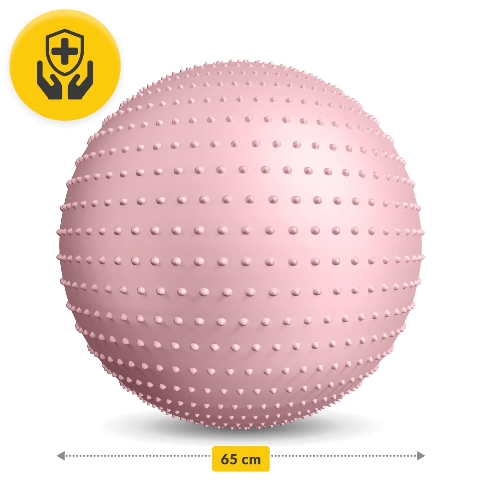 4FIZJO Piłka rehabilitacyjna z kolcami 65 cm różowa