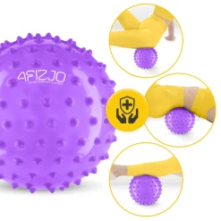4FIZJO Piłka rehabilitacyjna z kolcami 20 cm fioletowa Clearance