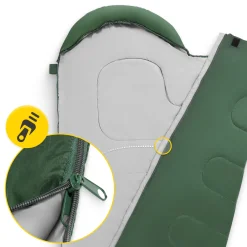 4FIZJO Śpiwór turystyczny mumia Mountain Goat STANDARD khaki New