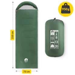 4FIZJO Śpiwór turystyczny mumia Mountain Goat STANDARD khaki New