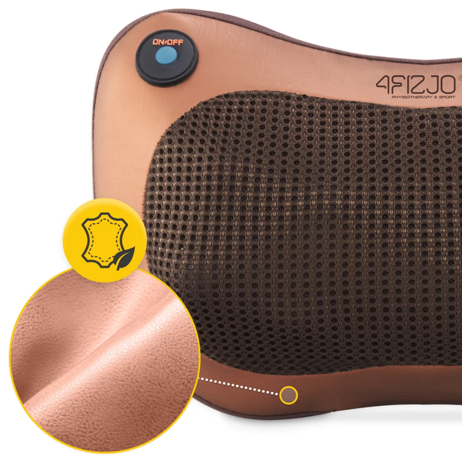 4FIZJO Poduszka masująca SHIATSU PRO+ brązowa Discount