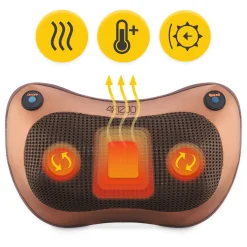 4FIZJO Poduszka masująca SHIATSU PRO+ brązowa Discount