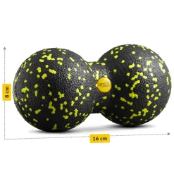 4FIZJO Podwójna piłka do masażu EPP 8 cm żółta Hot