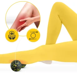 4FIZJO Podwójna piłka do masażu EPP 8 cm żółta Hot