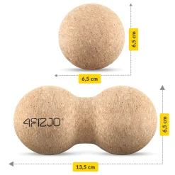 4FIZJO Podwójna piłka do masażu korkowa 13,5 cm Outlet