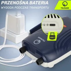 4FIZJO Pompka elektryczna do deski SUP TSUNAMI z akumulatorem Discount