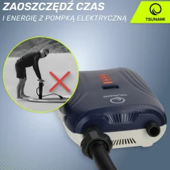 4FIZJO Pompka elektryczna do deski SUP TSUNAMI samochodowa New