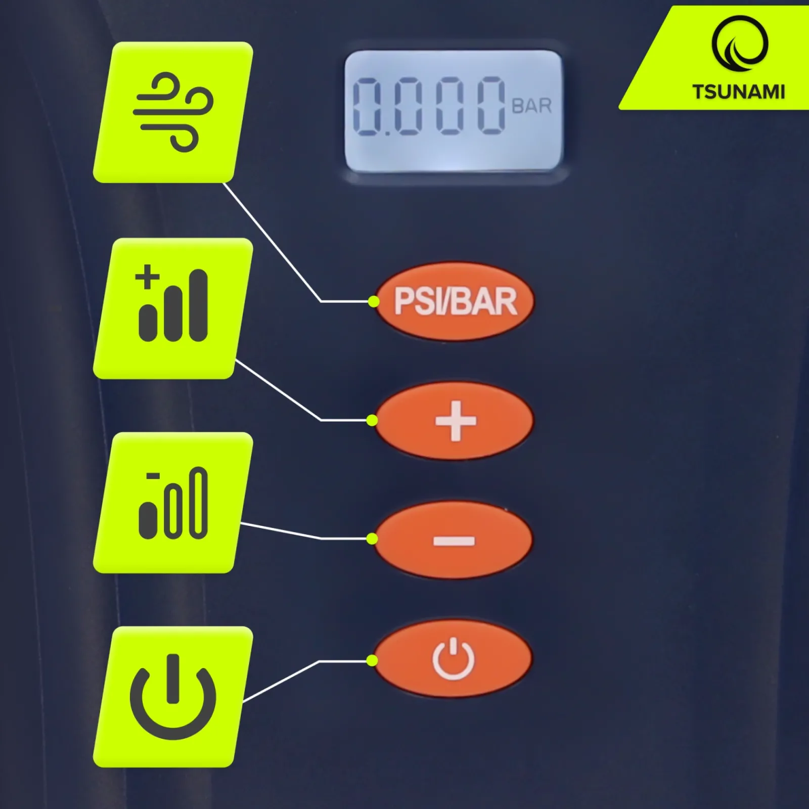 4FIZJO Pompka elektryczna do deski SUP TSUNAMI samochodowa New
