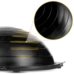 4FIZJO Półpiłka do balansowania równoważna z linkami czarna Outlet