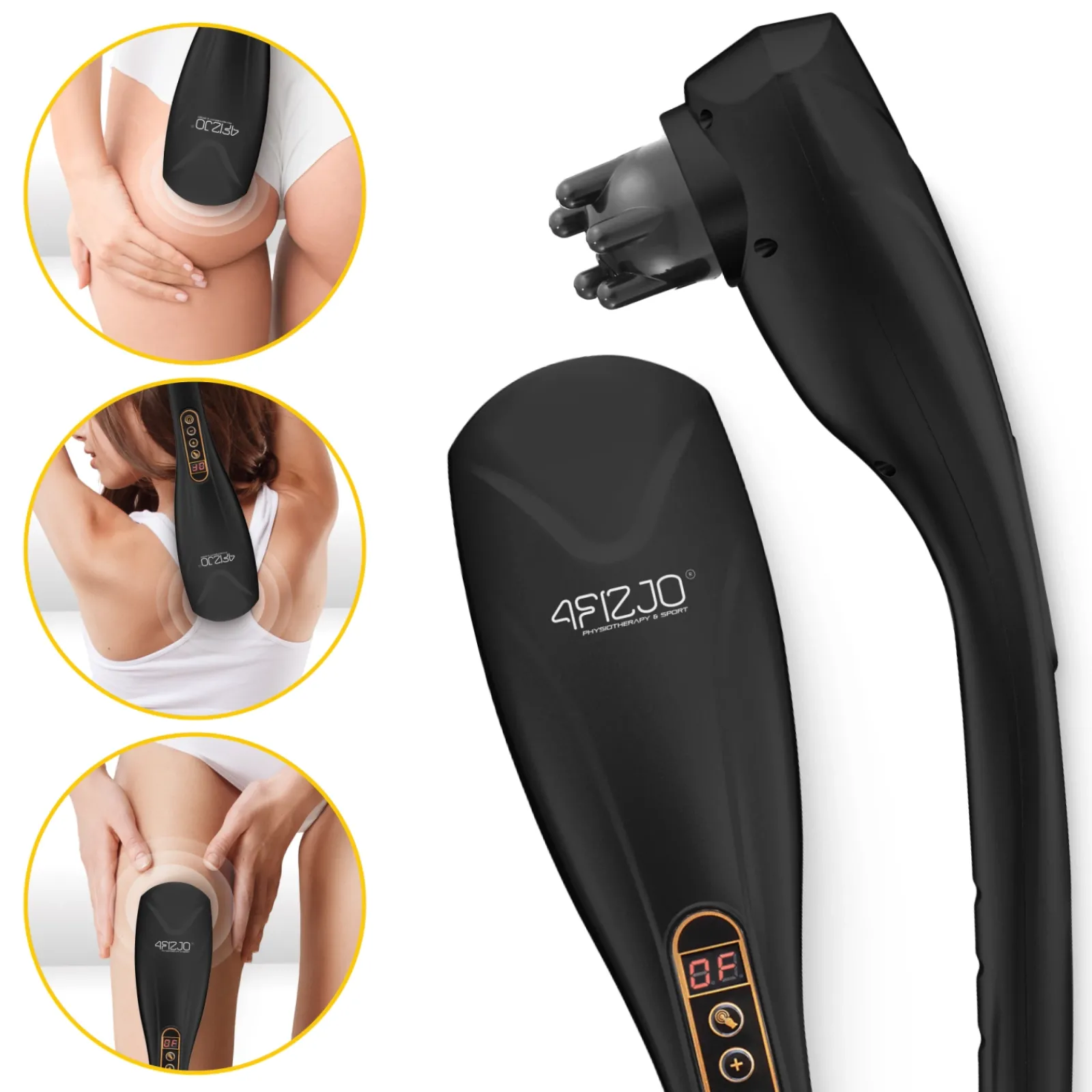 4FIZJO Ręczny masażer wibracyjny do ciała czarny Hot