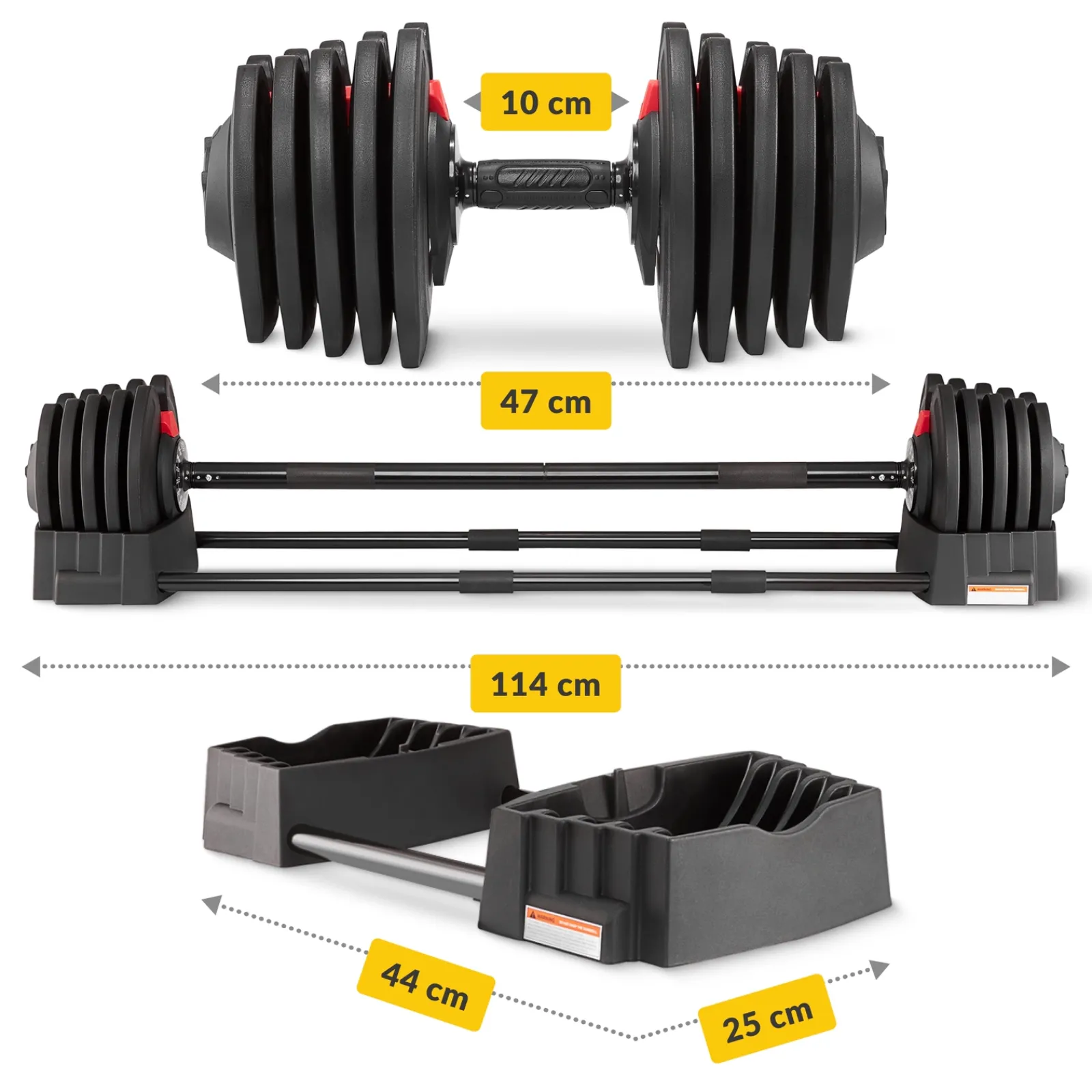 4FIZJO Regulowany hantel i sztanga 2w1 PREMIUM 2,5-40 kg Online