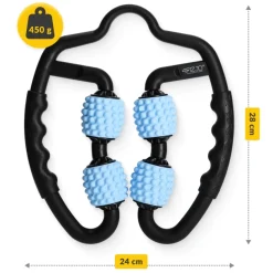 4FIZJO Roller do masażu ciała z wypustkami niebieski Clearance