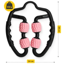 4FIZJO Roller do masażu ciała z wypustkami różowy Hot
