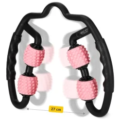 4FIZJO Roller do masażu ciała z wypustkami różowy Hot