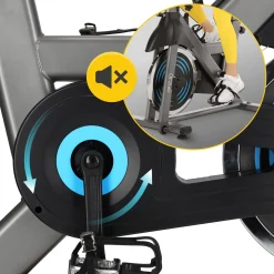 4FIZJO Rower spinningowy mechaniczny RACING szary Online