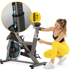 4FIZJO Rower spinningowy mechaniczny RACING szary Online