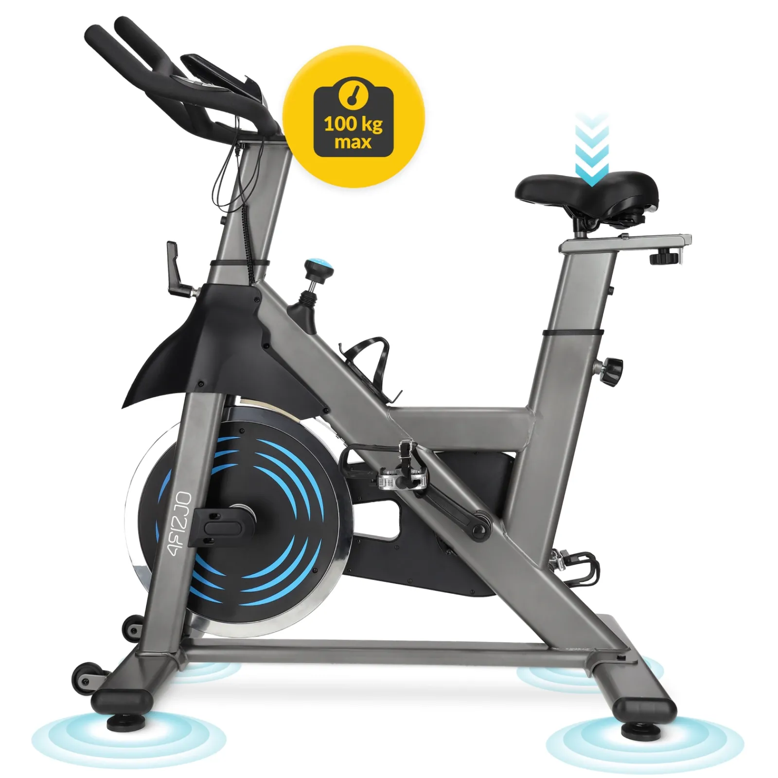 4FIZJO Rower spinningowy mechaniczny RACING szary Online