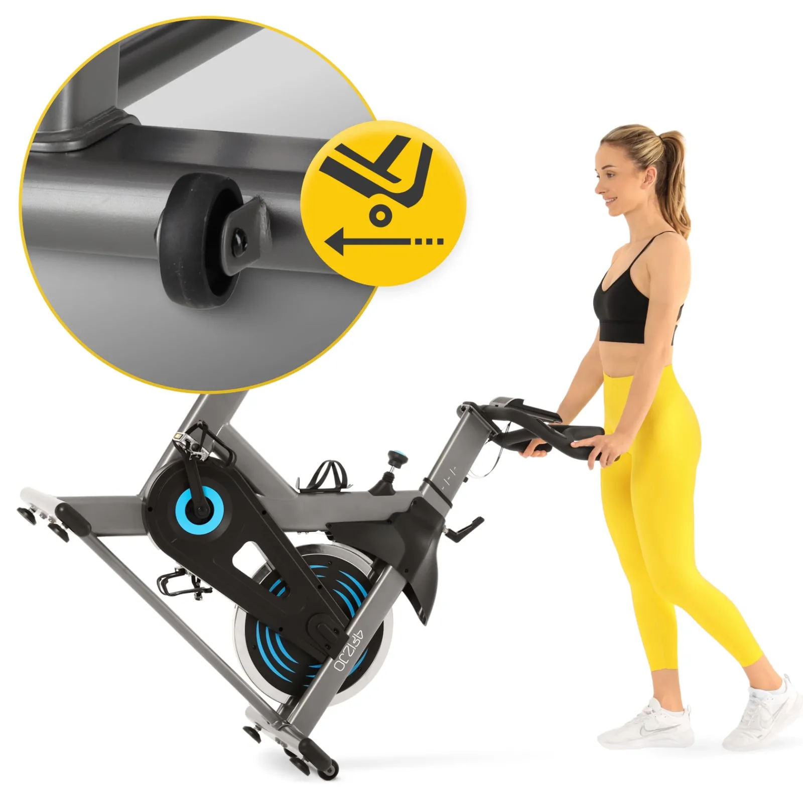 4FIZJO Rower spinningowy mechaniczny RACING szary Online