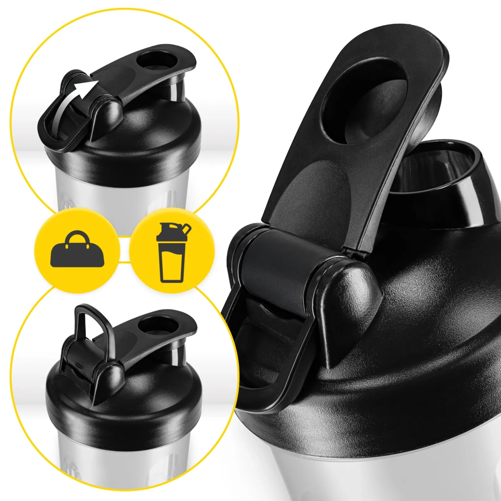 4FIZJO Shaker sportowy PRO do odżywek z siateczką 650 ml Discount
