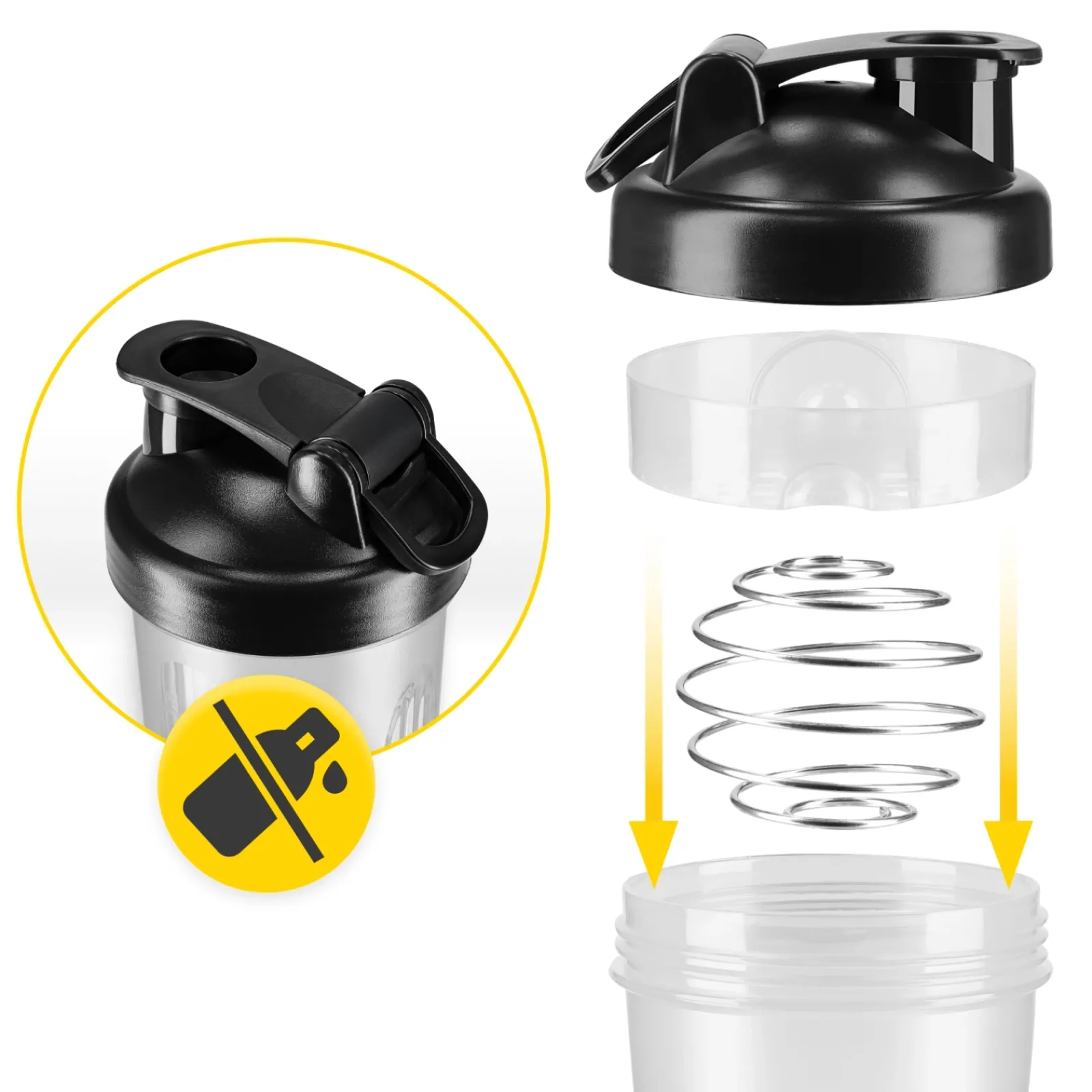 4FIZJO Shaker sportowy PRO do odżywek z siateczką 650 ml Discount