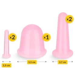 4FIZJO Silikonowe bańki chińskie 5 szt. FACE+ różowe Outlet