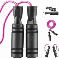 4FIZJO Skakanka z antypoślizgowymi uchwytami BASIC różowa New