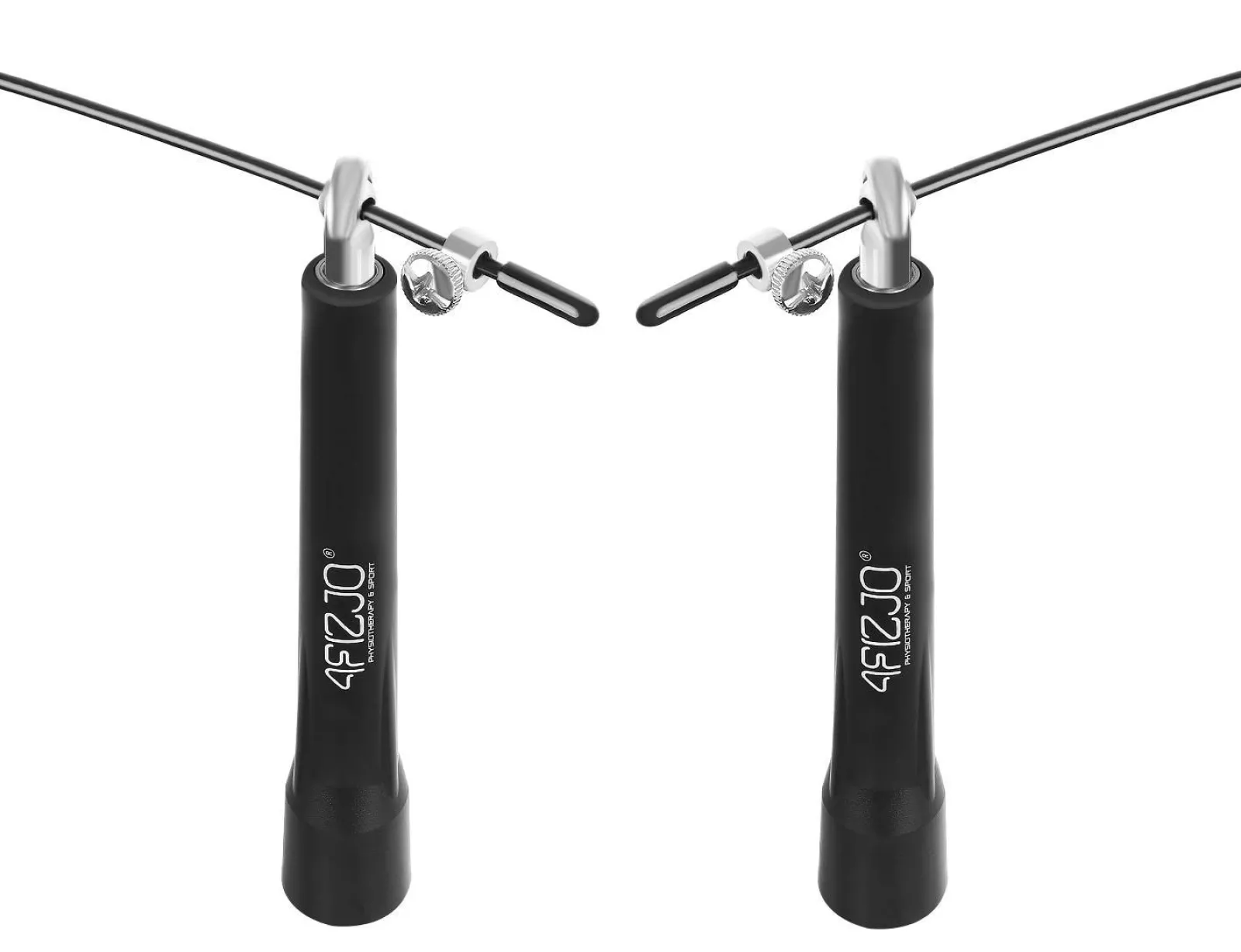 4FIZJO Skakanka z metalowymi łożyskami STANDARD+ czarna Clearance