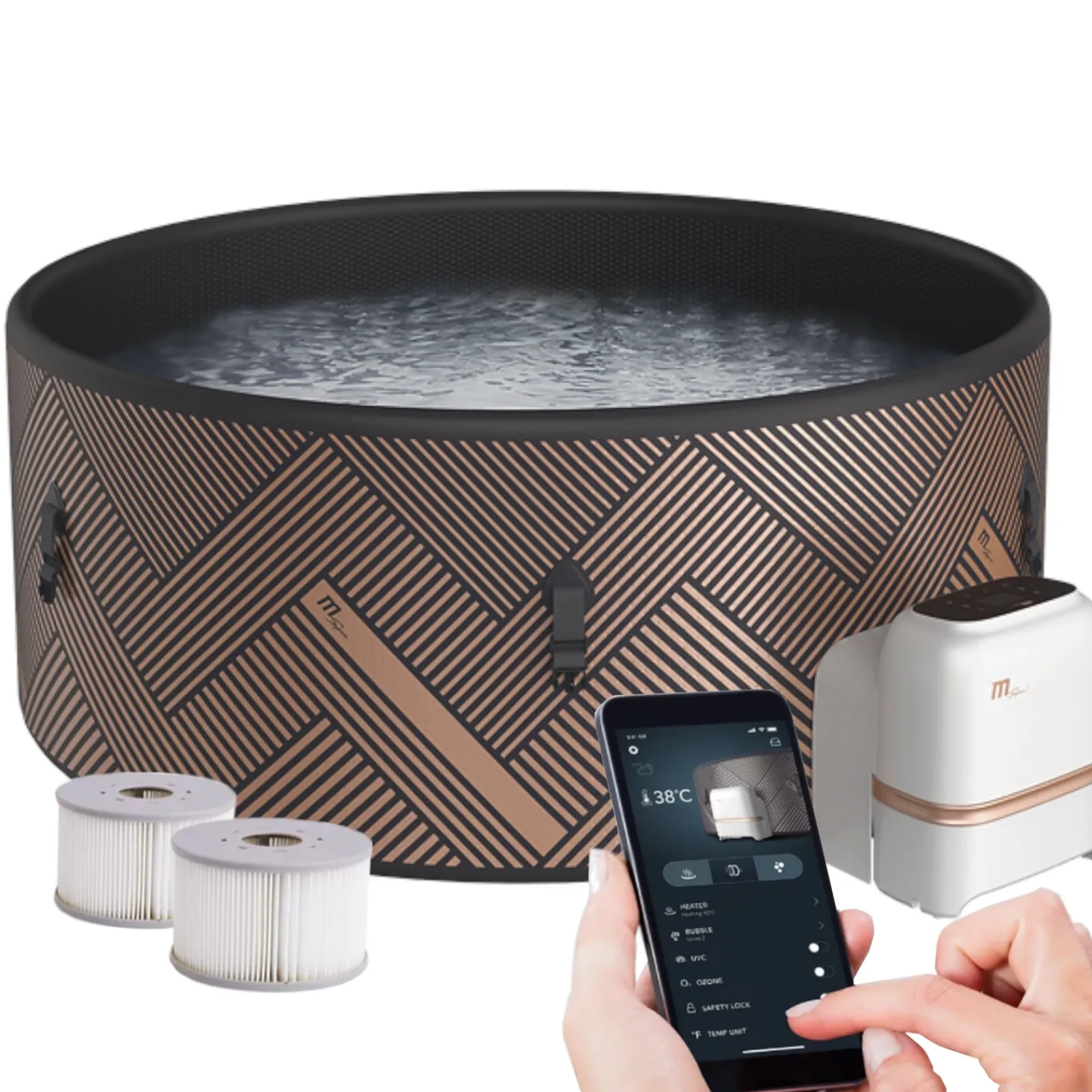 4FIZJO Spa ogrodowe dmuchane MSpa MONO Max WiFi 8-osobowe Outlet