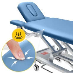 4FIZJO Stół do masażu i rehabilitacji elektryczny PURE+ Niebieski New