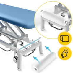 4FIZJO Stół do masażu i rehabilitacji elektryczny PURE+ Niebieski New