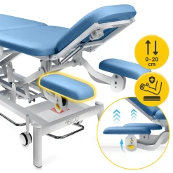 4FIZJO Stół do masażu i rehabilitacji elektryczny ERGO Niebieski Clearance